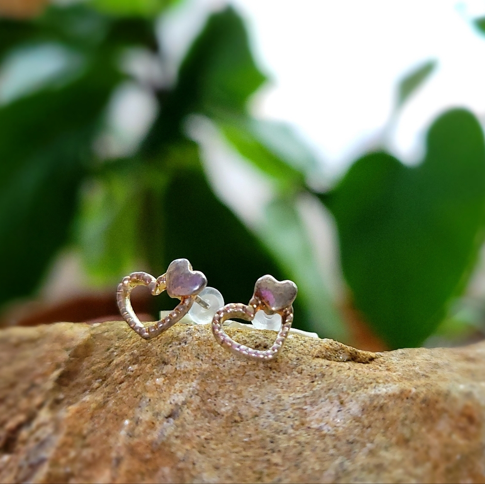 Minimalist Heart Studs Earrings Fashion Jewelry